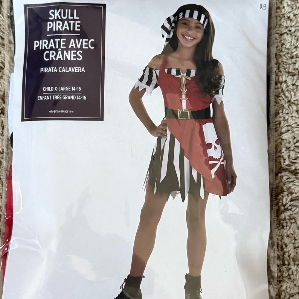 🎃 Kids Pirate Costume – XL (14-16)